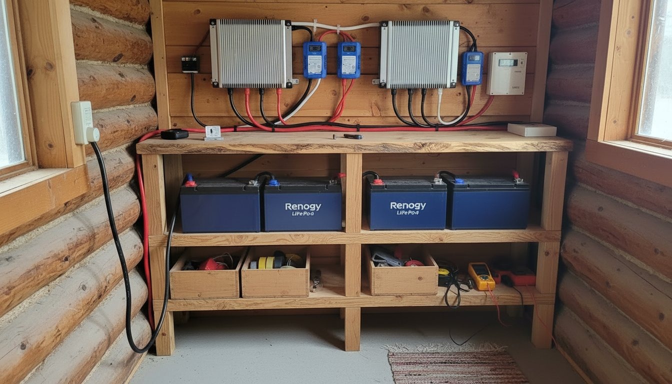 Best Lithium Battery Bank for Off-Grid Cabin: What Actually Works Through a PNW Winter (2026) Lithium battery bank off-grid cabin selection is one of the most consequential decisions you'll make for a permanent power system, and after six Oregon winters testing different configurations, I've learned what actually works.